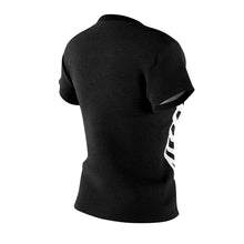 Load image into Gallery viewer, Copy of Skeleton Ribs on Black Women's T-Shirt With Skull Sleeves
