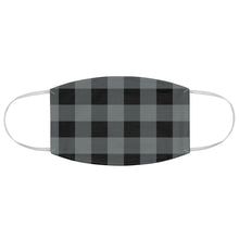 Load image into Gallery viewer, Gray and Black Buffalo Plaid Printed Cloth Fabric Face Mask Country Buffalo Check Farmhouse Pattern