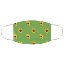 Load image into Gallery viewer, Green With Sunflower Pattern Printed Cloth Fabric Face Mask Farmhouse Country
