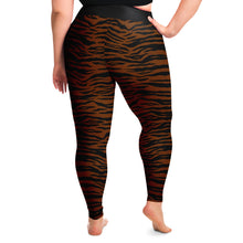 Load image into Gallery viewer, Dark Tiger Print Leggings Plus Size 2X - 6X Squat Proof