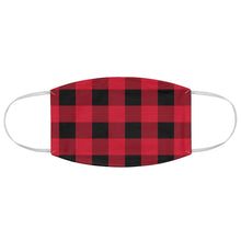 Load image into Gallery viewer, Red and Black Buffalo Plaid Printed Cloth Fabric Face Mask Country Buffalo Check Farmhouse Pattern