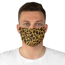Load image into Gallery viewer, Cheetah Print Fabric Fashion Face Mask Animal Print Safari Jungle Pattern Yellow, Brown and Black