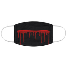 Load image into Gallery viewer, Black With Blood Dripping Fabric Face Mask Printed Cloth Halloween Spooky Horror