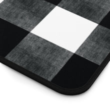 Load image into Gallery viewer, Buffalo Check Desk Mat in Black, White and Gray Mouse Desk and Keyboard Pad