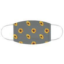 Load image into Gallery viewer, Gray With Sunflower Pattern Printed Cloth Fabric Face Mask Farmhouse Country