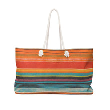 Load image into Gallery viewer, Mexican Serape Style Colorful Pattern Weekender Bag Beach Bag With Rope Handles