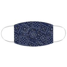 Load image into Gallery viewer, Blue and White Bandana Pattern Print Cloth Fabric Face Mask