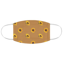 Load image into Gallery viewer, Brown With Sunflower Pattern Printed Cloth Fabric Face Mask Farmhouse Country
