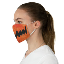 Load image into Gallery viewer, Orange Jack-o-lantern Mouth Fabric Face Mask Printed Cloth Halloween Pumpkin