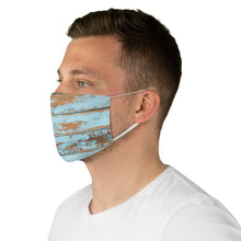 Load image into Gallery viewer, Rustic Wood Blue Printed Fabric Fashion Face Mask Country Farmhouse