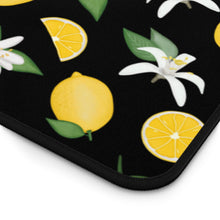 Load image into Gallery viewer, Black With Lemon Pattern Desk Mat
