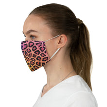 Load image into Gallery viewer, Rainbow Leopard Fabric Face Mask Printed Cloth Animal Print Bright Colors