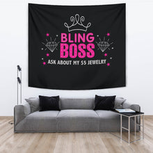 Load image into Gallery viewer, Bling Boss Wall Tapestry, Table Cloth, Event Banner
