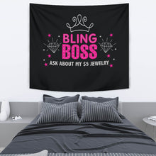 Load image into Gallery viewer, Bling Boss Wall Tapestry, Table Cloth, Event Banner