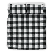Load image into Gallery viewer, Buffalo Check Duvet Cover Set Black and White Pattern