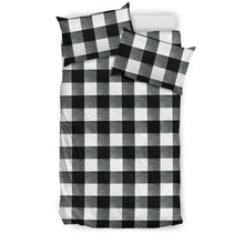 Load image into Gallery viewer, Buffalo Check Duvet Cover Set Black and White Pattern