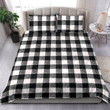 Load image into Gallery viewer, Buffalo Check Duvet Cover Set Black and White Pattern