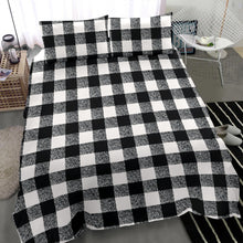 Load image into Gallery viewer, Buffalo Check Duvet Cover Set Black and White Pattern