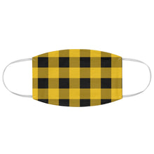 Load image into Gallery viewer, Yellow and Black Buffalo Plaid Printed Cloth Fabric Face Mask Country Buffalo Check Farmhouse Pattern