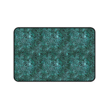 Load image into Gallery viewer, Dusky Turquoise Tooled Leather Style Pattern Desk Mat