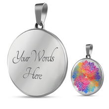 Load image into Gallery viewer, Rainbow Mandala Boho Ethnic Mehndi Circle Pendant Necklace