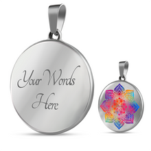 Load image into Gallery viewer, Rainbow Mandala Flower Pendant Mehndi Boho Ethnic