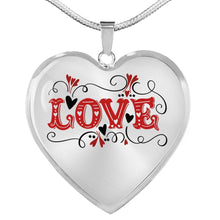 Load image into Gallery viewer, Love Western Style Heart Shaped Pendant In Gold or Stainless Steel Necklace and Gift Box