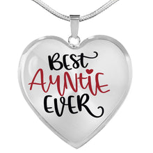Load image into Gallery viewer, Best Auntie Ever Heart Shaped Pendant Necklace With Chain and Gift Box