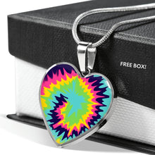 Load image into Gallery viewer, Tie Dye Heart Shaped Stainless Steel Pendant Necklace