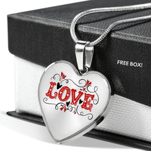 Load image into Gallery viewer, Love Western Style Heart Shaped Pendant In Gold or Stainless Steel Necklace and Gift Box