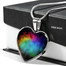Load image into Gallery viewer, Dream Clouds Colorful Rainbow Heart Shaped Pendant Necklace