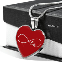 Load image into Gallery viewer, Infinity Love Heart Shaped Pendant Necklace