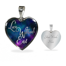 Load image into Gallery viewer, Love Without End Colorful Galaxy Heart Shaped Pendant