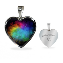 Load image into Gallery viewer, Dream Clouds Colorful Rainbow Heart Shaped Pendant Necklace