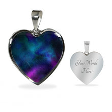 Load image into Gallery viewer, Colorful Galaxy Nebula Space Heart Shaped Pendant Necklace Gift Set