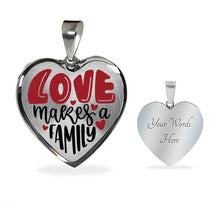 Load image into Gallery viewer, Love Makes A Family Heart Shaped Pendant Necklace With Chain and Gift Box