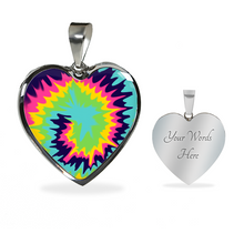 Load image into Gallery viewer, Tie Dye Heart Shaped Stainless Steel Pendant Necklace