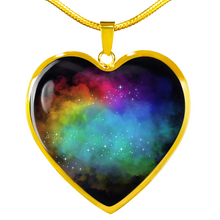 Load image into Gallery viewer, Dream Clouds Colorful Rainbow Heart Shaped Pendant Necklace
