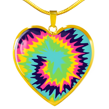 Load image into Gallery viewer, Tie Dye Heart Shaped Stainless Steel Pendant Necklace
