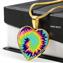 Load image into Gallery viewer, Tie Dye Heart Shaped Stainless Steel Pendant Necklace