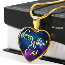 Load image into Gallery viewer, Love Without End Colorful Galaxy Heart Shaped Pendant