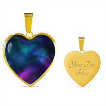 Load image into Gallery viewer, Colorful Galaxy Nebula Space Heart Shaped Pendant Necklace Gift Set
