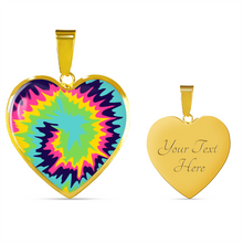 Load image into Gallery viewer, Tie Dye Heart Shaped Stainless Steel Pendant Necklace
