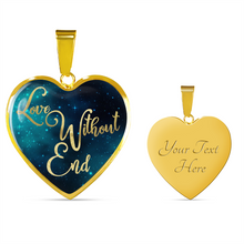 Load image into Gallery viewer, Love Without End Teal Galaxy Heart Shaped Pendant Necklace Gift Set