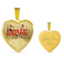 Load image into Gallery viewer, Love Western Style Heart Shaped Pendant In Gold or Stainless Steel Necklace and Gift Box