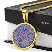 Load image into Gallery viewer, Purple Mandala Boho Ethnic Pendant Necklace Gift Set