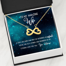 Load image into Gallery viewer, Infinity Heart Pendant With Card For Wife Gift Set