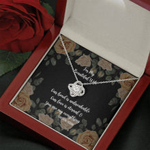Load image into Gallery viewer, For My Beautiful Wife White Gold Love Knot Pendant Necklace and Gift Box With Yellow Rose Message Card