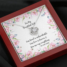 Load image into Gallery viewer, For My Beautiful Wife Love Knot Pendant Necklace and Gift Box