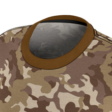 Load image into Gallery viewer, Camo Pattern Women's Tee Brown and Tan Desert Camouflage With Contrast Sleeves